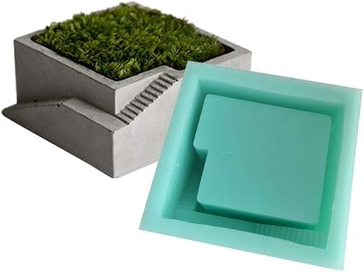 Amazon De 3d Runde Und Quadratische Treppen Blumentopf Silikonform Sukkulenten Vasen Blumentopf Form Kerzenstander Form Gips Form Beton Zement Form Bonsai Deko Formen Quadratisch