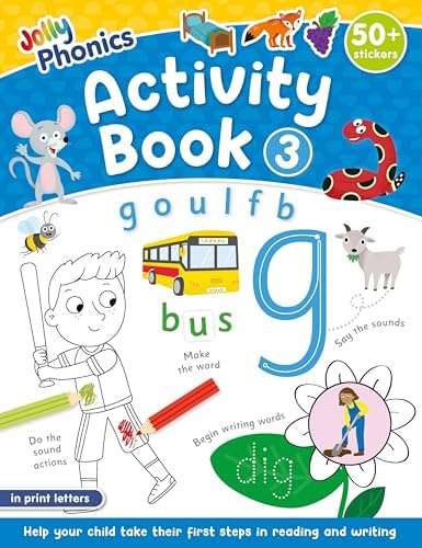 Jolly Phonics Activity Books 1-7: in Precursive Letters (British