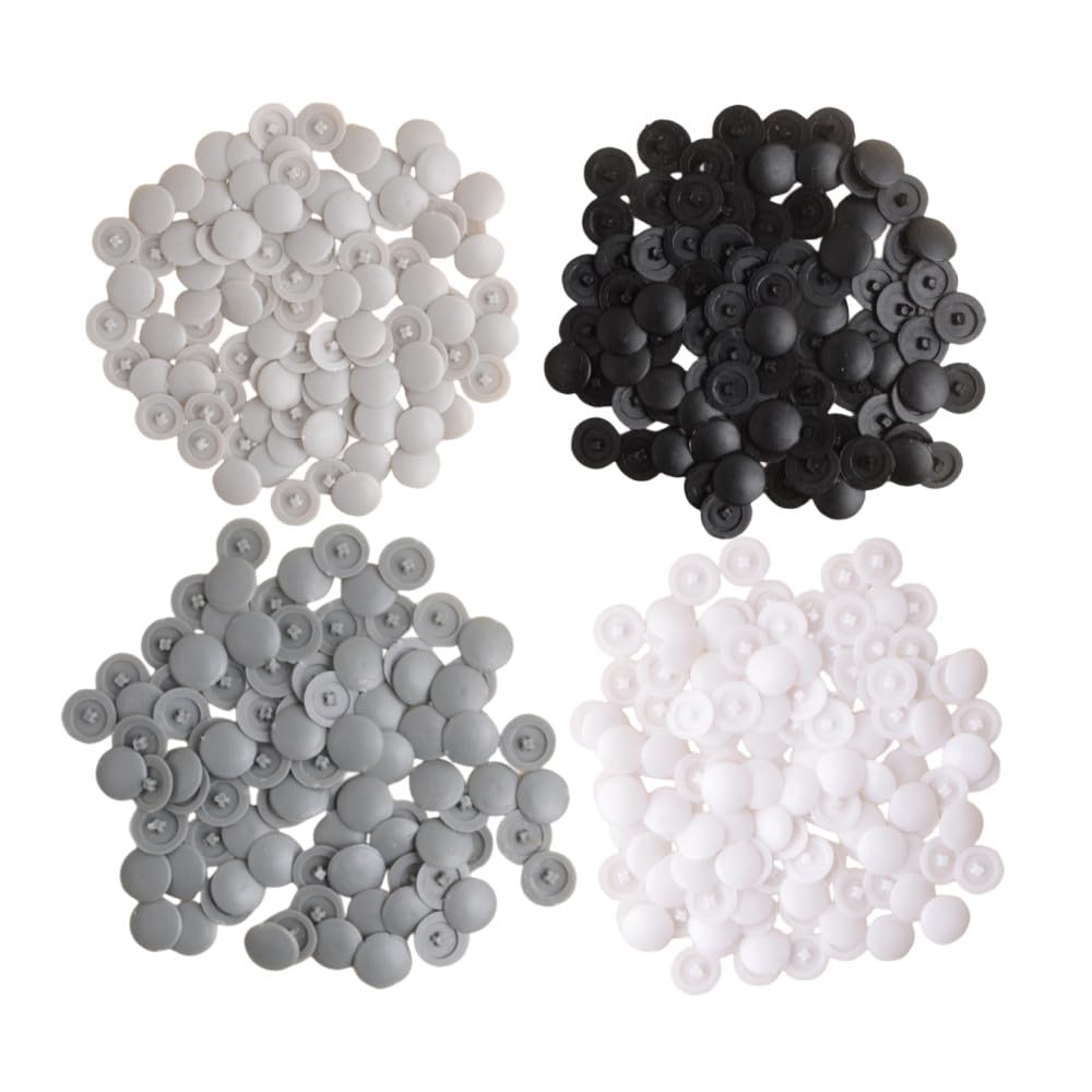 AHEOVS 400 Pcs Plastic Screw Covers - Phillips Head Screw Cover Caps for Furniture, Cabinet, Shelf