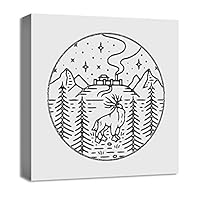 Canvas Wall Art Landscape Canvas Prints Home Artwork Decoration for Living Room, Bedroom - 12x12 inches