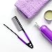 Herstyler Flat Iron Comb Set For Hair - Straightening Keratin Comb With Grip for Knotty, Smooth Tresses - Trendy Set of 2 - Purple