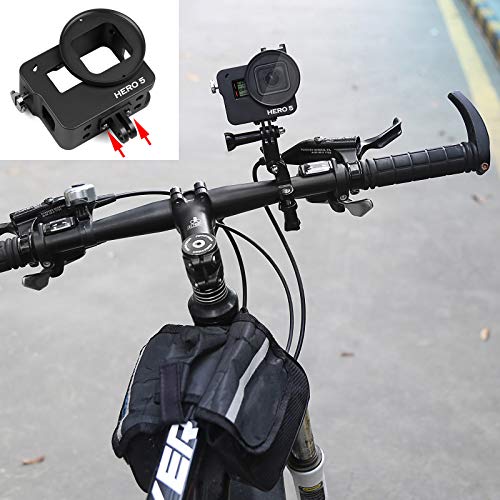 D&F Black CNC Aluminum Alloy Housing Sport Camera Shell Box Frame Mount Prevent Overheating with Protective Lens for Gopro HERO 5