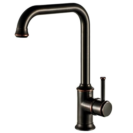 Fhlycf Kitchen Faucet Copper Matte Black Brown Quartz Xicai Basin