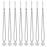 Bememo 20 Pieces 29 x 24 mm Silver Plated Bead Cages Pendants Findings and 20 Pieces 18 Inch Black Waxed Necklace Cord with Clasp for Jewelry Making