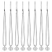 Bememo 20 Pieces 29 x 24 mm Silver Plated Bead Cages Pendants Findings and 20 Pieces 18 Inch Black Waxed Necklace Cord with Clasp for Jewelry Making