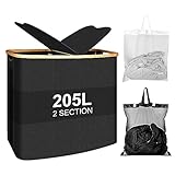 LEVIPE Large Laundry Basket with Lid, 205L