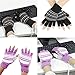 Saftybay Removable Washable USB Rechargeable Heated Gloves,Half Leaky Finger Winter Warm Hand Heating Gloves Warmer for Women Men Girls Students Arthritis (Purple)
