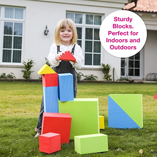 Edushape Big Soft Baby Blocks, 32 Pieces Vibrant MultiColored
