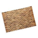 Luxurious Bamboo Bath Mat For Shower, Bath, Spa Or Sauna 27x19 Large By Precision Works