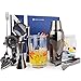13 Piece Black Bar Set Cocktail Shaker Set with Mixing Glass - Premium Mixology Bartender Kit and Cocktail Set for Drink Mixing - Perfect Bar Kit for Home with Drink Shaker, Bar Tools & Recipe Book