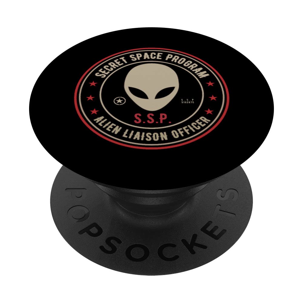 Secret Space Program / Alien Liaison Officer Insignia PopSockets Adhesive PopGrip