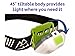 Running Headlamp LED Flashlight with Reflective Band - Bright, Light, Comfortable, Waterproof, 4 Light Modes with Red; for Runners, Hiking, Camping, Hunting, Fishing, Dog Walking, Work, DIY