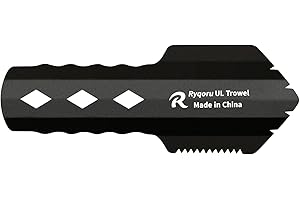 Ryqoru Ultralight Backpacking Trowel, 0.92 oz Aluminum Camping Shovel Poop Shovel, 7.67 inch Long Handle Cat Hole Digging Tool for Hiking, Backpacking & Leave-No-Trace Camping