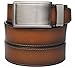 SlideBelts Full Grain Leather Belt (Cognac with Silver Buckle, Up to 44