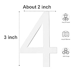 3 Inch Apartment Numbers for Door, Self Adhesive