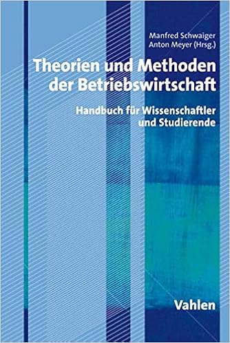 Theorien Und Methoden Der Betriebswirtschaft 9783800636136 Amazon Com Books