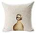 Nordic Simple Ink Painting Watercolor Animal Adorable Little Duck Cotton Linen Throw Pillow Case Personalized Cushion Cover NEW Home Office Decorative Square 18 X 18 Inches Christmas Gift
