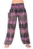 Bangkokpants Hippie Pants Peacock Stripe One Size US Size 0-12 (Purple)