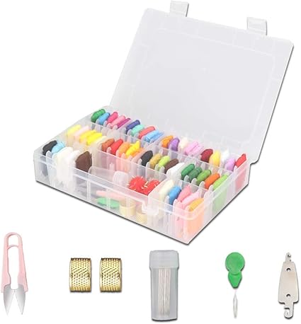 Kit de hilos de bordado Kits de costura: con 5 herramientas ...