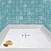 Evelots Square Shower Mat-Large-Drain Hole-Non Slip-Super Thick-164 Suction Cups