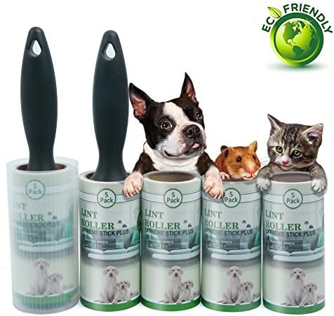 Lint Roller Pet Hair Remover Sticky Hair Roller for Clothes Dog Cat Hair 5 Pack