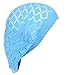 an Aqua Blue Diamond Pattern Beanie Hat for Women Summer