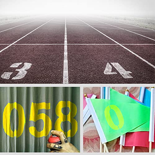 12-Inch Large Number Stencils Kit - Reusable Plastic Address Number Painting Templates for Mailbox Signs, Road, Parking Lot, Door, Trucks