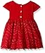 Youngland Baby Girls' Knit Bodice and Chevron Glitter Print Dress
