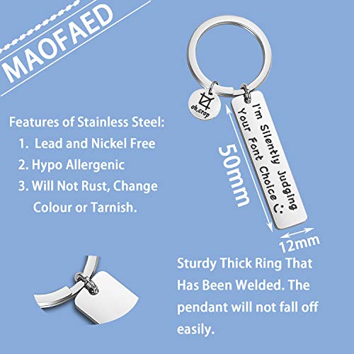 MAOFAED Graphic Designer Gift Artist Gift Coworker Gift Web Designer Gifts I'm Silently Judging Your Font Choice Gift for Graphic Artist (Judging Your Font)