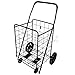 MOD Complete MDC77038L Portable Flat Folding Shopping Cart with Liner, Black 200lb Capacity