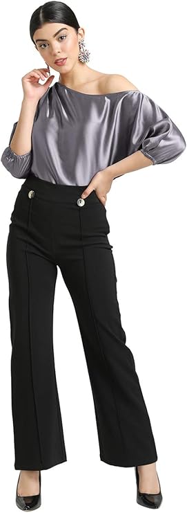 Buy Kazo Satin Batwing Sleeve TOP at Amazon.in