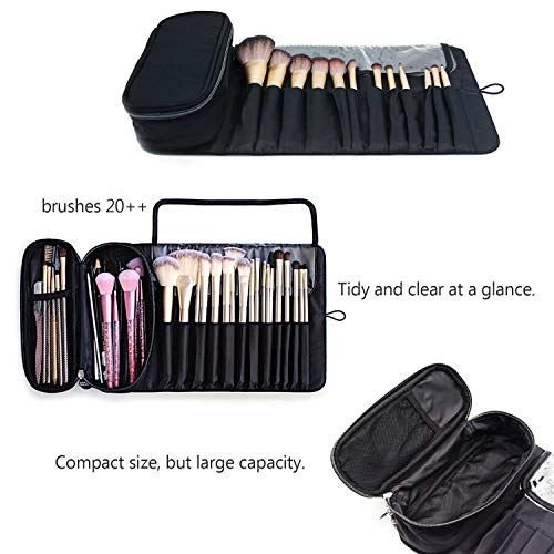 Portable Makeup Brush Organizer Makeup Brush Holder for Travel Can Hold 20+ Brushes Cosmetic Bag Makeup Brush Roll Up Case Pouch for Woman. 5 Portable Makeup Brush Organizer Makeup Brush Holder for Travel Can Hold 20+ Brushes Cosmetic Bag Makeup Brush Roll Up Case Pouch for Woman.