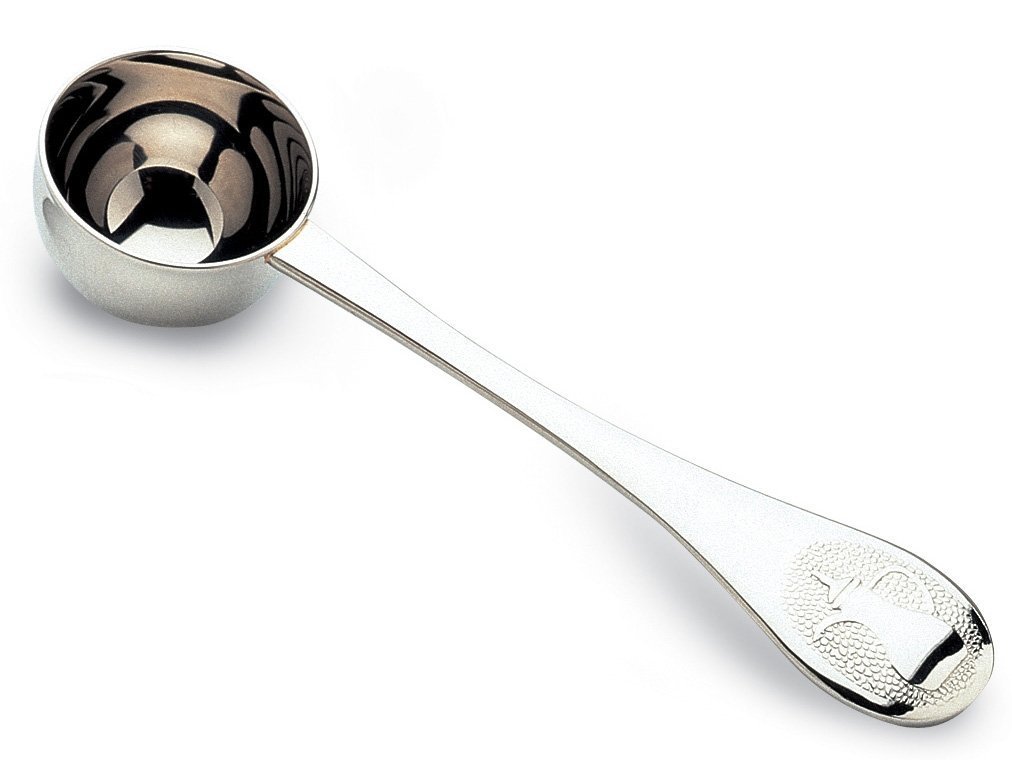 Café Olé Coffee Scoop for Ground Coffee Beans with Elegant Stamped Engraved Handle Espresso Shot