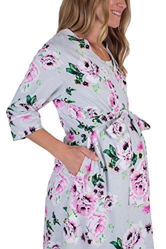 Baby Be Mine Maternity Labor Delivery Nursing Robe Hospital Bag Must Have (S/M pre Pregnancy 4-10, Olivia)