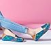 Fheaven New Women Leather Shoes Loafers Soft Leisure Flats Female Casual Shoes Boat Shoes Flats (US:7, Blue)