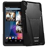 Fosmon HYBO-V Detachable Hybrid TPU + PC Kickstand Case for Google Nexus 7 FHD Tablet (2nd Generation, 2013) (Black / Black)