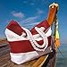 Moskus Gear Beach Bag With Inner Zipper Pocket from Tote Bag with Rope Handles (Medium, Red White)