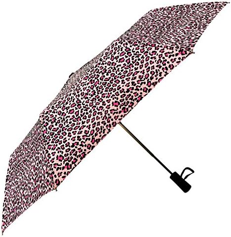 iRain Automatic Folding Umbrella (Pink Leopard)