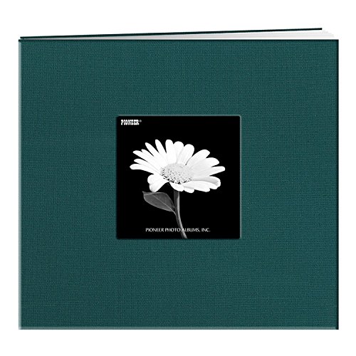 Pioneer Photo Albums Book Cloth Cover Post Bound Album, 8 x 8 inches, Majestic Teal, fabric, 8X8