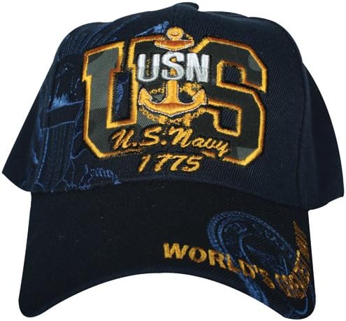 Fox Outdoor 78-511 Embroidered Ball Cap, Navy Blue - US Navy 1775
