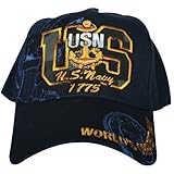 Fox Outdoor 78-511 Embroidered Ball Cap, Navy Blue - US Navy 1775