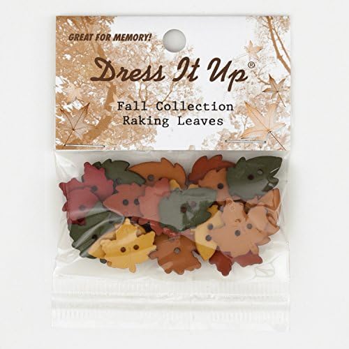 Dress It Up Embellishment Buttons Raking Leaves