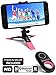 Premium 5-In-1 Bluetooth Selfie Remote Shutter For iPhone X, 8, 7, 6, 5, Samsung Galaxy S8, S7, S6, S5 - Cellphone Camera Control Plus Mini Table-Top Tripod - Powered by USA Technology (Pink)