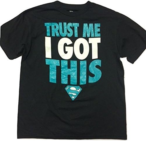Epic Threads Superman 'Trust Me I Got This' Limited Edition Kid's Youth T-Shirt (S, Black)