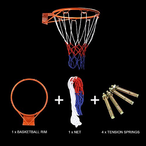 ZUINIUBI Collapsible Wall Mounted Hanging Basketball Goal Hoop Rim Metal Netting 32cm/12.6"