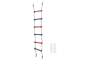 Lily's Things Climbing Ladder Attachment | Double Slackline Accessories for Obstacle Course | Kids Ninja Slackline