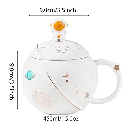 HwaGui - Cute Astronaut Mug With Lid And
