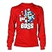 Minecraft Big Boys' 8-20 Like A Boss Youth Long Sleeve Red T-Shirt M