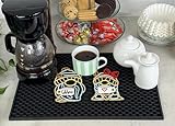 Gnome Coffee Bar Mat 18x12 Unique Design with Male