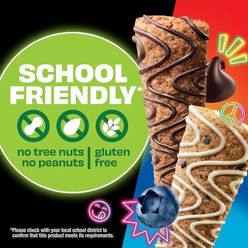 KIND KIDS SCHOOL FRIENDLY BLUEBERRY MUFFIN AND CHOCOLATE CHIP OAT BARS VARIETY PACK, TREE NUT AND PEANUT FREE, GLUTEN FREE, MADE WITH WHOLE GRAIN OATS, 5G PROTEIN, 10 COUNT